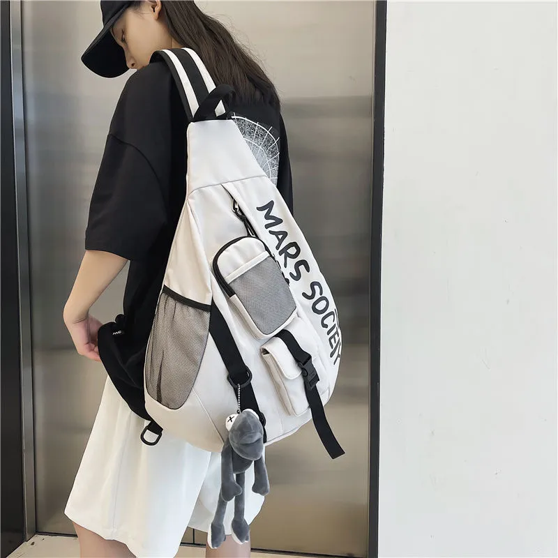 Men's Crossbody Bag Ins Fashion Large Capacity Chest Bag Casual Shoulder Bag - 4