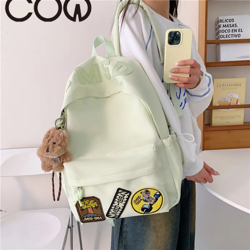 COW Minimalist Backpack for College Students, Large Capacity Daypack with Letters - 5