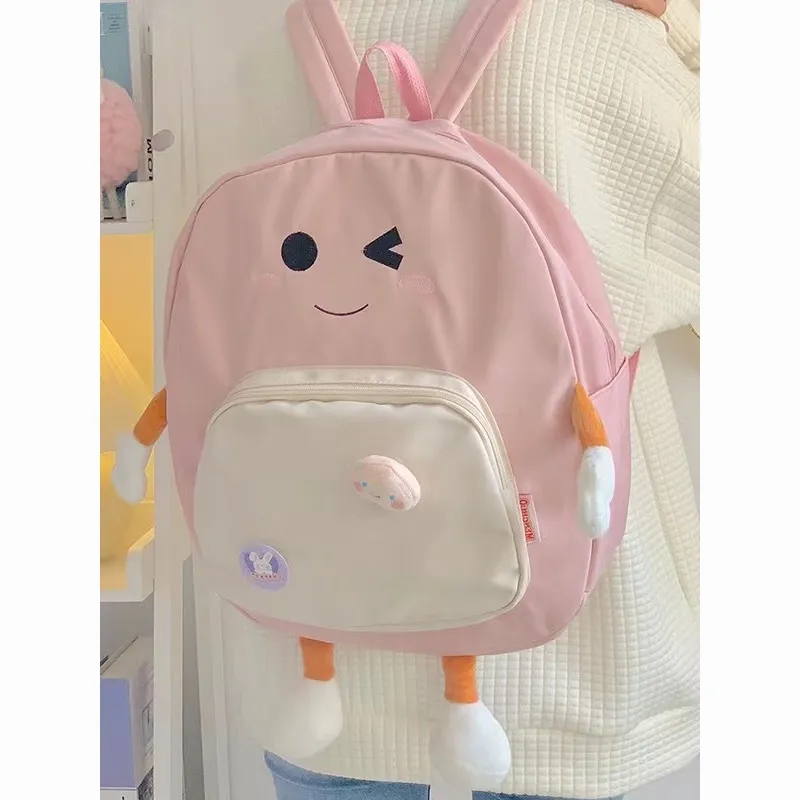 Cute Cartoon Backpack for Girls, Kawaii School Bag with Embroidery - 2