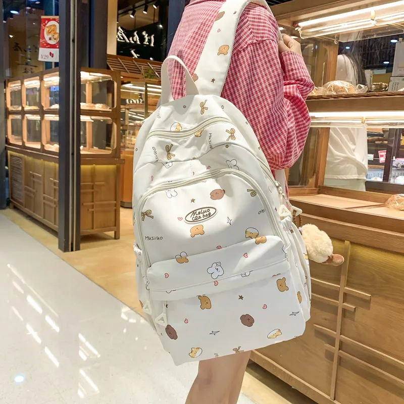 Cute School Backpack for Girls Large Capacity Student Bag - 1