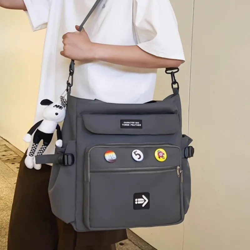 Men's Crossbody Bag Waterproof Nylon Messenger Bag for Commute - 3
