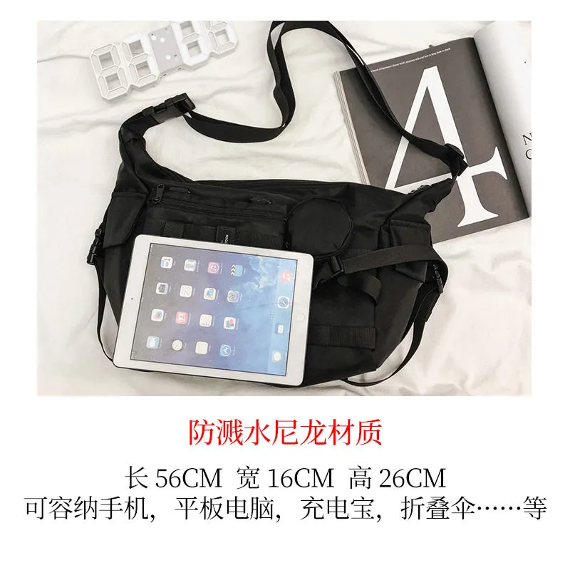 Japanese Style Ins Messenger Bag Unisex Crossbody Dark Aesthetic - 3