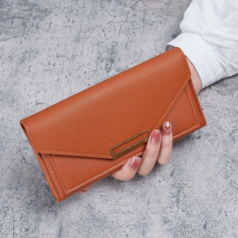 Long Wallets for Women, Large Capacity Soft PU Leather with Studs - 5