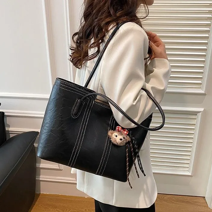 Stylish 2025 Tote Bag Large Capacity Casual Shoulder Crossbody Bag - 1