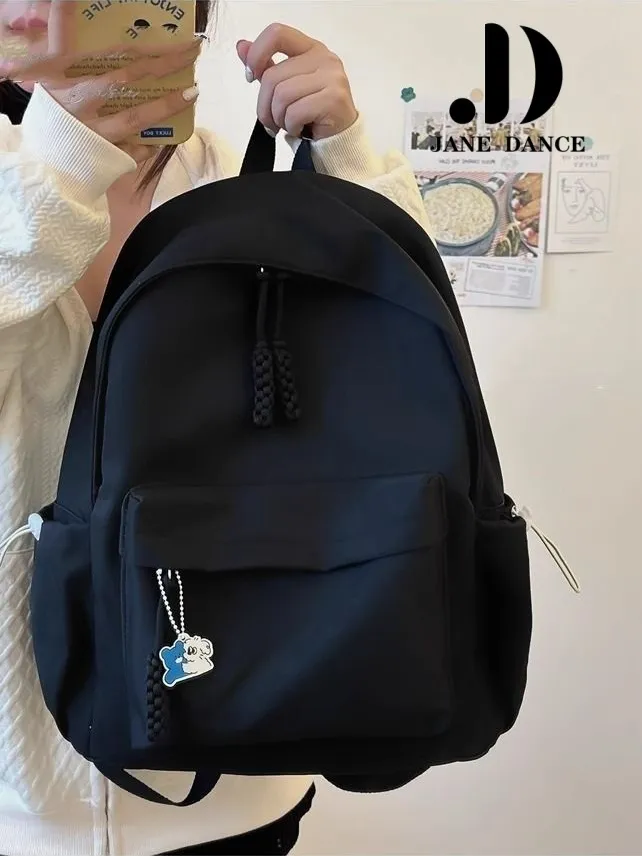 Minimalist Backpack for Students, Pure Color Rucksack for High School & College - 4