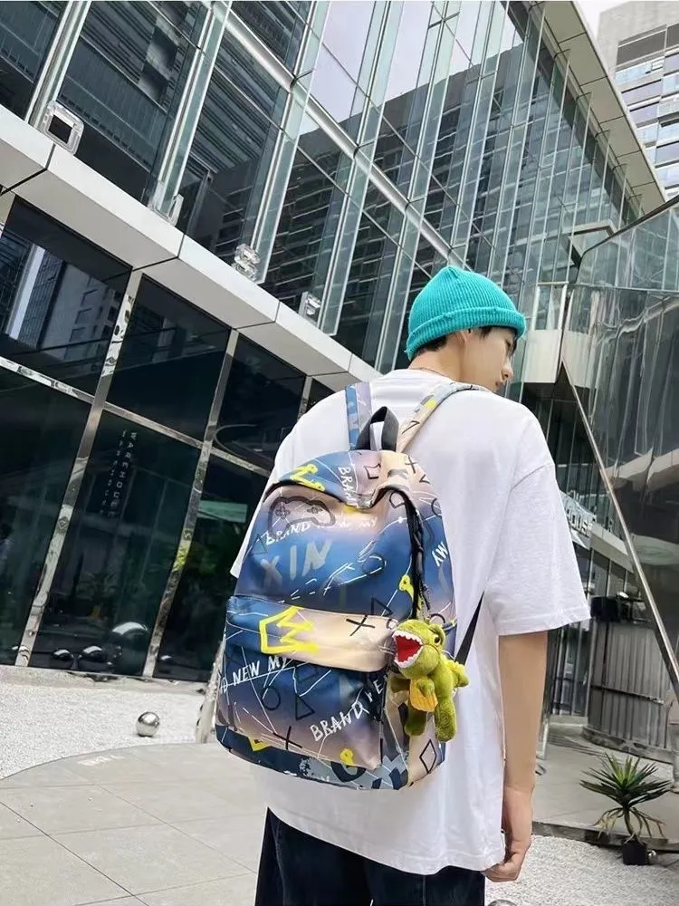 Cool Hip Hop Backpack for Teens, Large Capacity 16 Inch Laptop Bag - 1