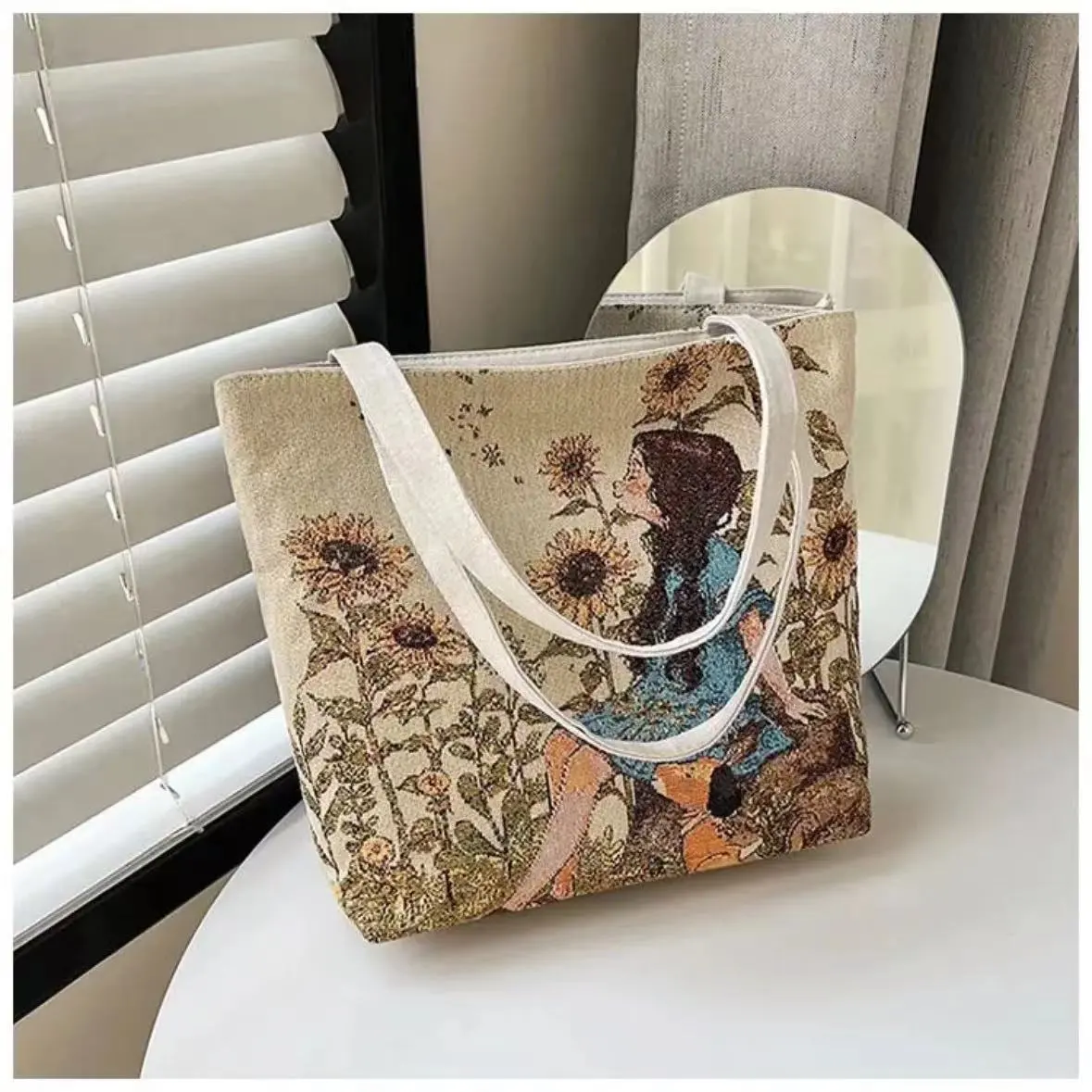 Ethnic Style Crossbody Bag with Double-Sided Embroidery, Small Handbag for Women - 5