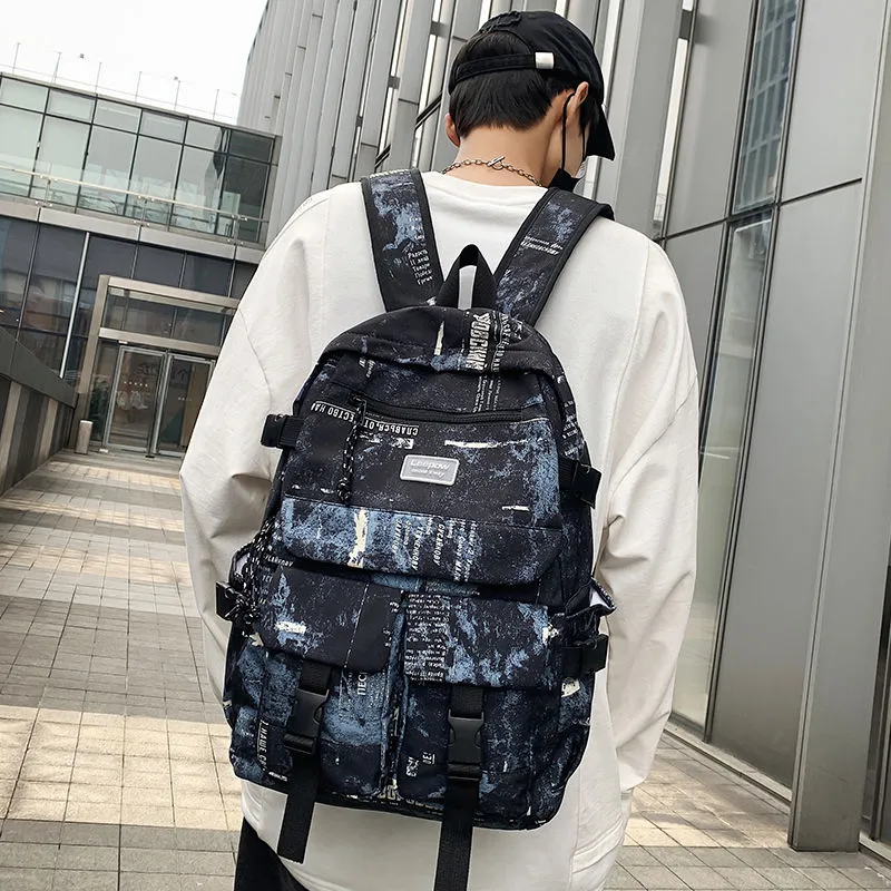 Men's Backpack Large Capacity Laptop Backpack Ins Trendy College High School - 4