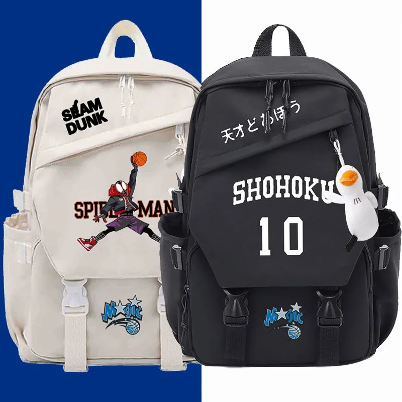 Slam Dunk Backpack Anime Basketball School Bag with Duck Keychain - 2