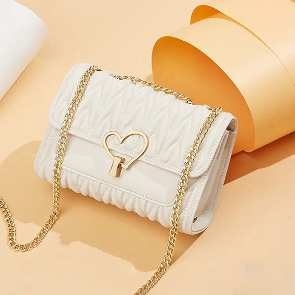 Genuine Leather Crossbody Bag 2025 Women Chain Shoulder Bag Fashionable - 2