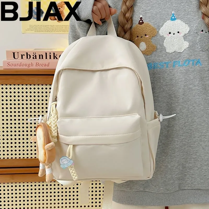 Minimalist Backpack for Students, College Bookbag, Korean Style Mini Rucksack - 1
