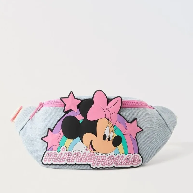 Minnie Mouse Waist Bag for Girls, Pink Cartoon Fanny Pack Crossbody Purse - 2