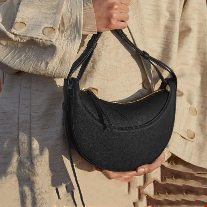 Saddle Bag Women Shoulder Crossbody Leather Moon Bag 2025 New - 2