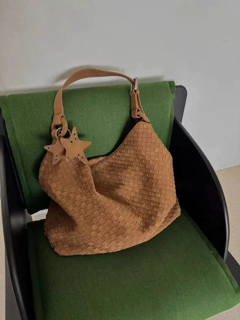 Suede Tote Bag for Women, Large Capacity Crossbody Bag for Work & Travel - 1