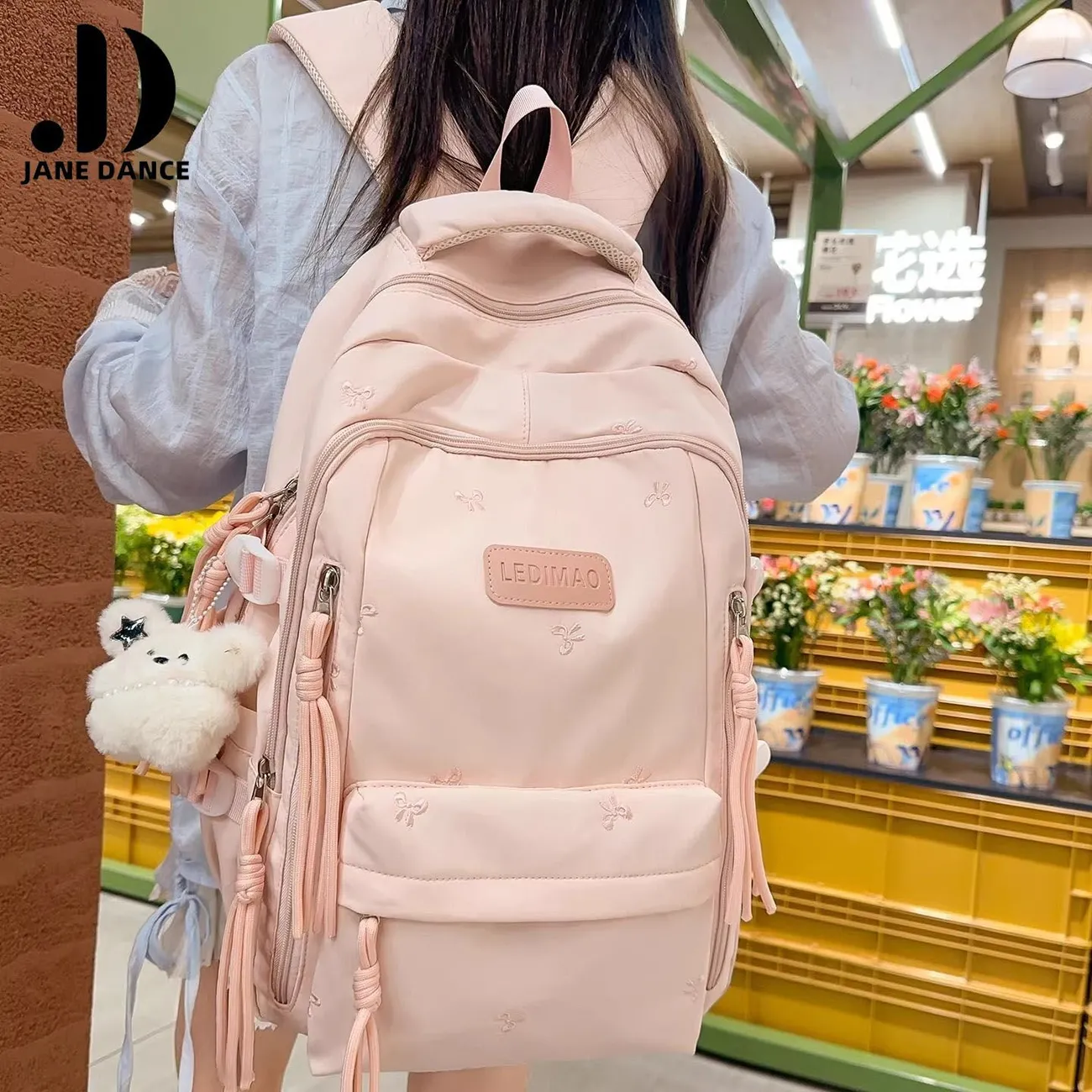 Women's Backpack Large Capacity Nylon Daypack for School College - 3