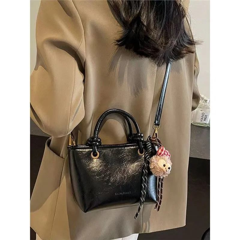 Retro Brown Bucket Bag 2025 Spring Fashion Crossbody Bag for Women - 5