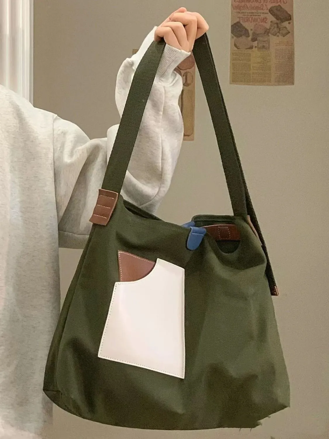 Canvas Tote Bag 2022 New Fashion Durable Shoulder Bag Large Capacity - 1