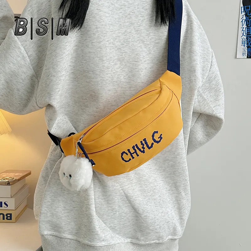 Men's Casual Sling Bag Waterproof Nylon Crossbody Bag with Letter Print - 1