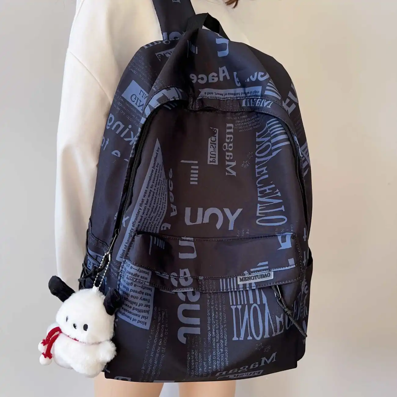 Graffiti Backpack for Boys Large Capacity Hip Hop Style School Bag - 4