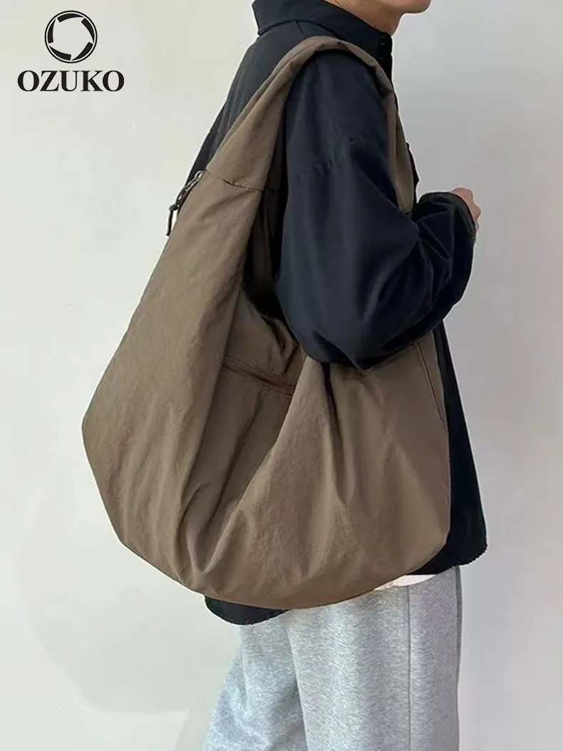 Large Capacity Casual Shoulder Bag Tote Crossbody Bag for Men Women - 1
