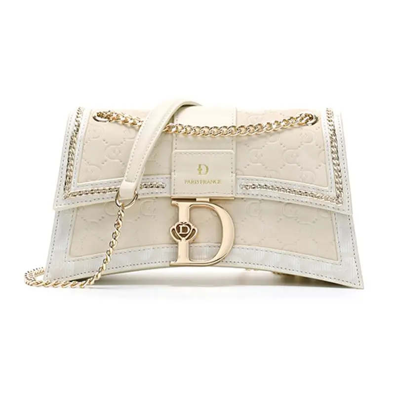 Elegant Hourglass Chain Shoulder Bag 2025 New PU Fashion Crossbody - 1