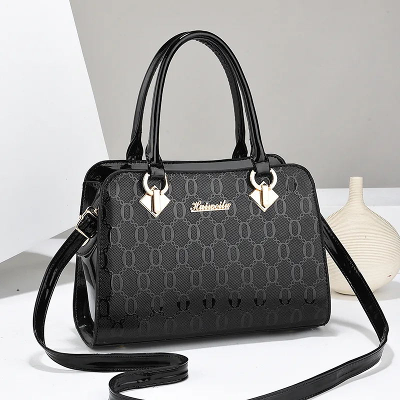 Large Tote Bag for Women 2025, PU Shoulder Bag with Embossed Pattern - 2