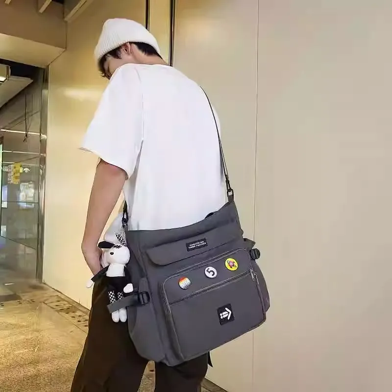 Men's Crossbody Bag Waterproof Nylon Messenger Bag for Commute - 2