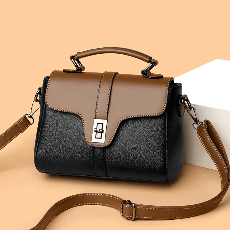 Women's Casual Square Shoulder Bag 2025 Work Commute PU Crossbody Purse - 2