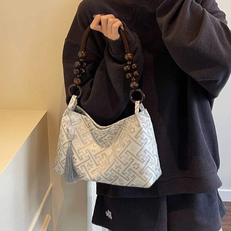 Chinese Style Shoulder Bag Women Fashion Tote Large Capacity - 1