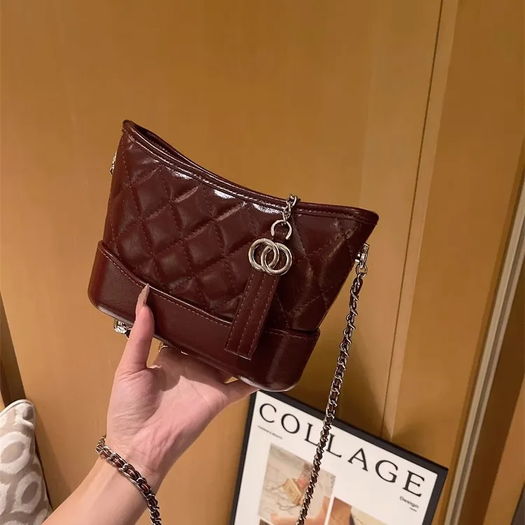 Chanel Style Quilted Chain Crossbody Bag Women 2024 Simple Tote Shoulder Bag - 1