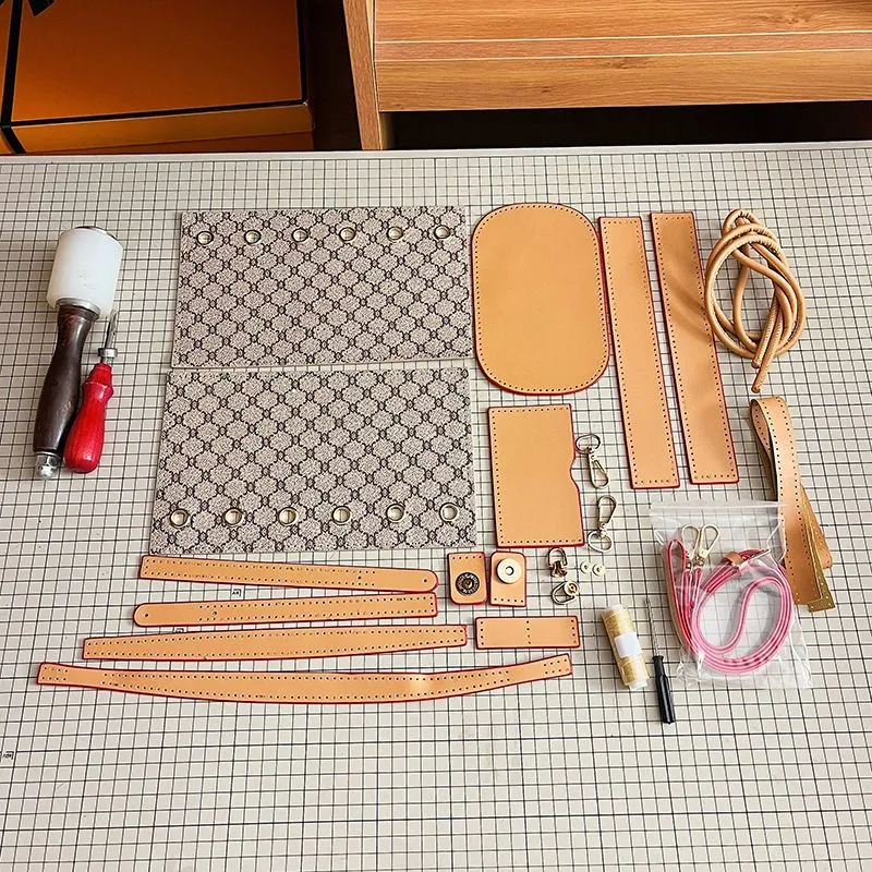 Bucket Bag DIY Kit, Woven Handbag with Print, Crossbody Tote - 2