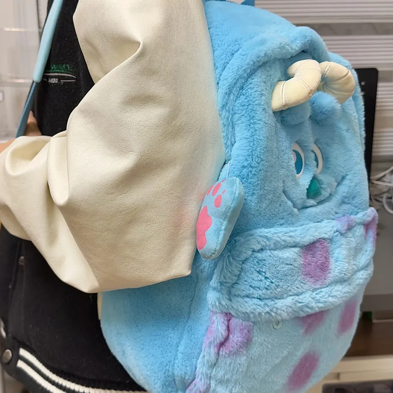 Cute Plush 3-Eyed Backpack, Sulley & Lotso Big Capacity School Bag - 2