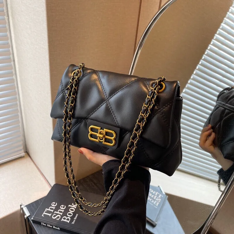 Chanel-Inspired Quilted Crossbody Bag | Large Capacity Chain Strap Shoulder Bag - 3