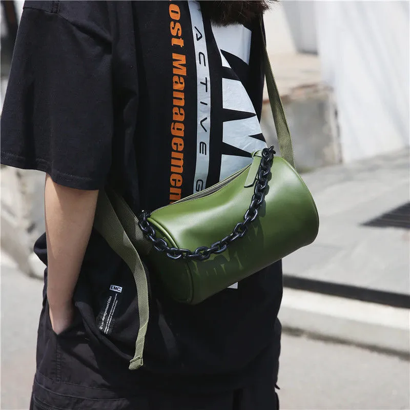 2020 Trendy Small Bucket Bag Crossbody Unisex PU Minimalist Style - 5