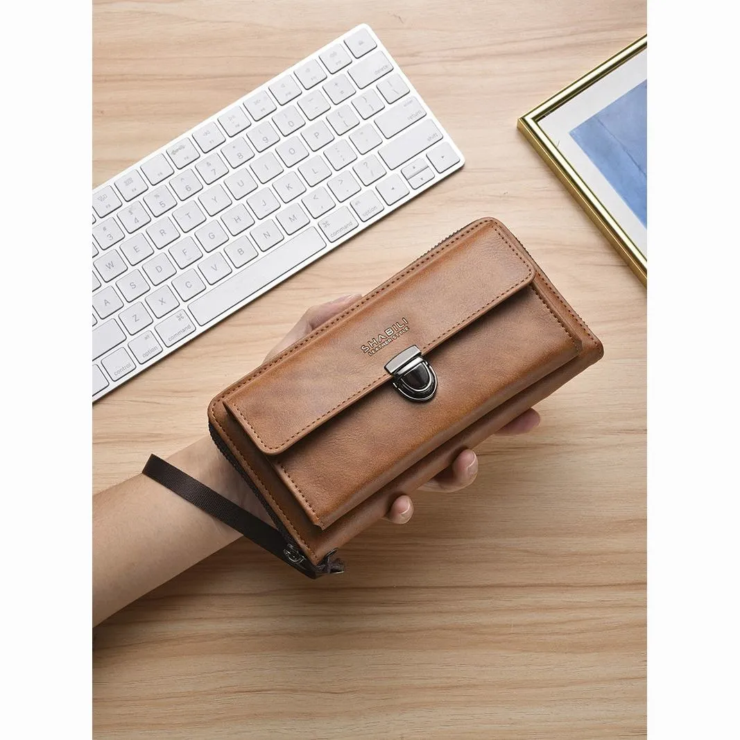 Long Zip Wallet Multi Card Slots Large Capacity Phone Purse for Men Women - 1