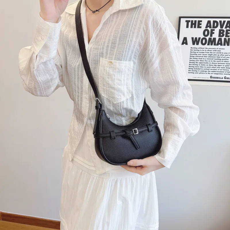 Retro Crescent Bag 2025 Women's Fashion Crossbody Hobo Purse - 5