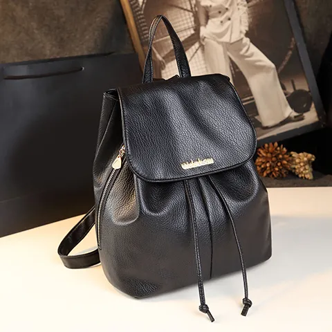 Women's Backpack PU Leather Rucksack Fashionable Casual Daypack - 1