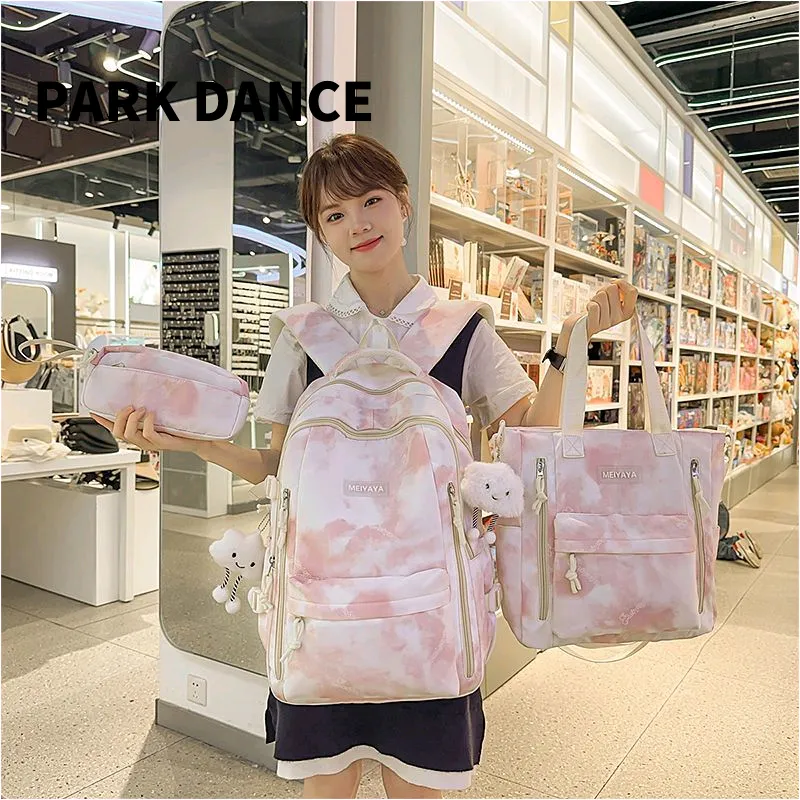 Tie-Dye Backpack Large Capacity School Bag for College Students - 2