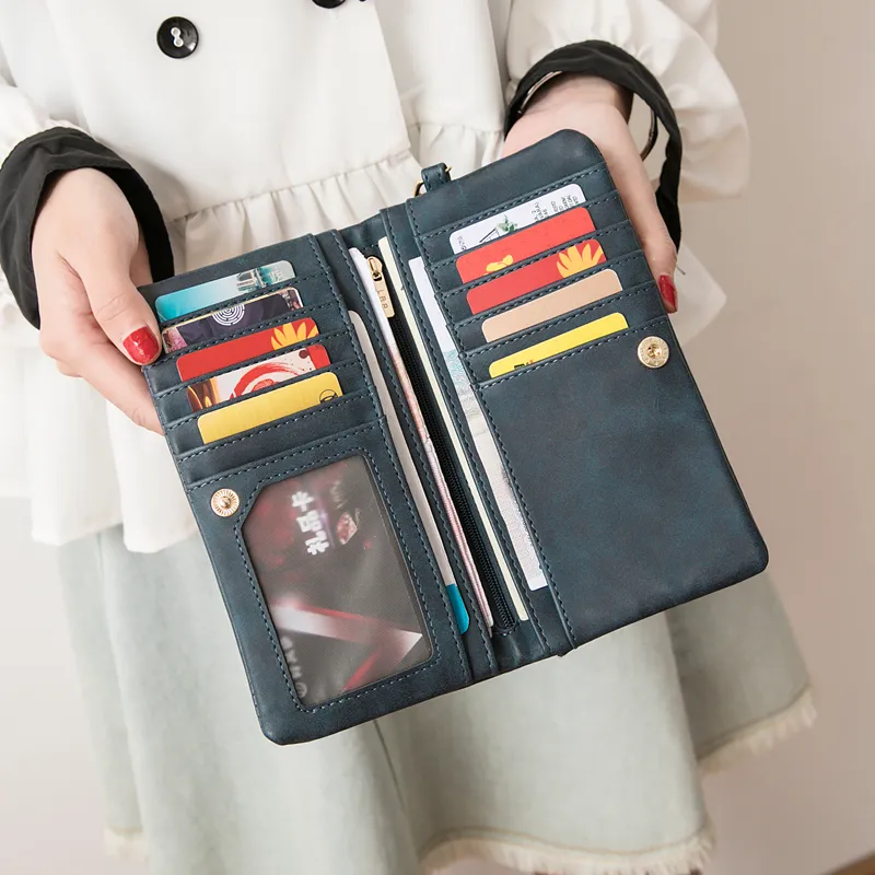 Long Women's Wallet 2025 Korean Retro Large Capacity Zipper Coin Purse - 2