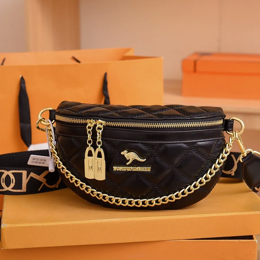 Trendy Chest Bag 2025, Versatile Crossbody Sling Bag for Women, PU Chain Strap - 2