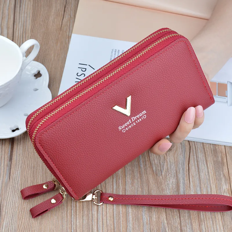 Women's Long Zip Wallet Large Capacity Phone Case Multi Card Slots - 3