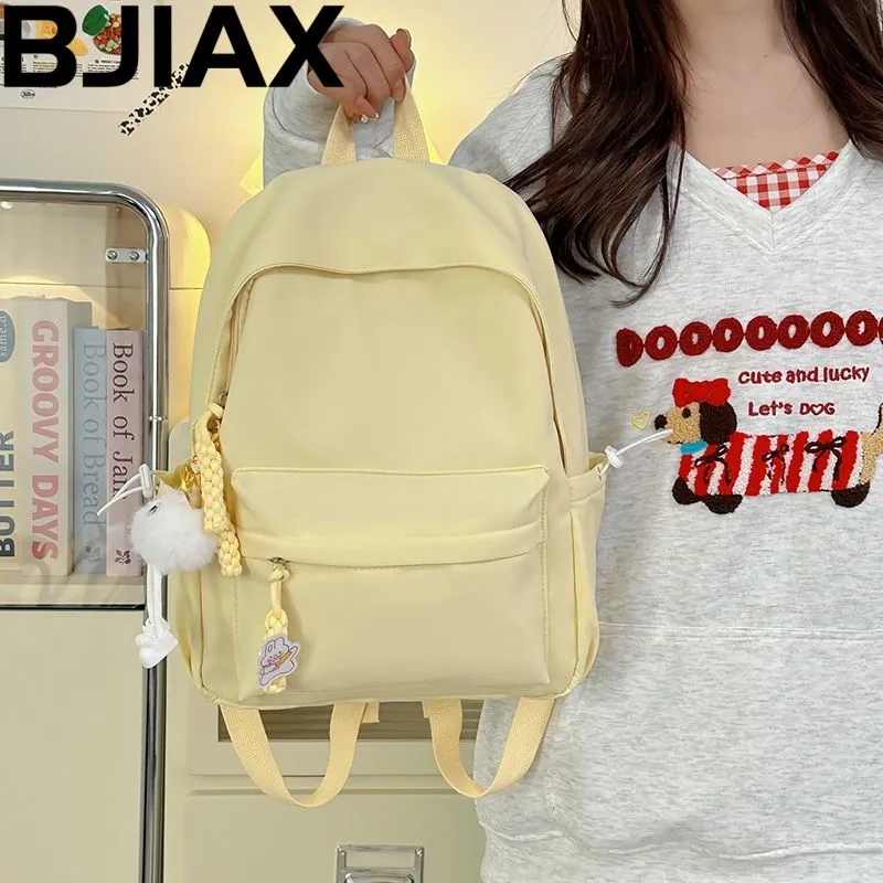 Minimalist Backpack for Students, College Bookbag, Korean Style Mini Rucksack - 3