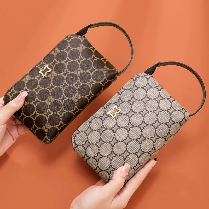 Vintage Monogram Handbag 2025 Large Capacity Women's Clutch Phone Wallet - 4