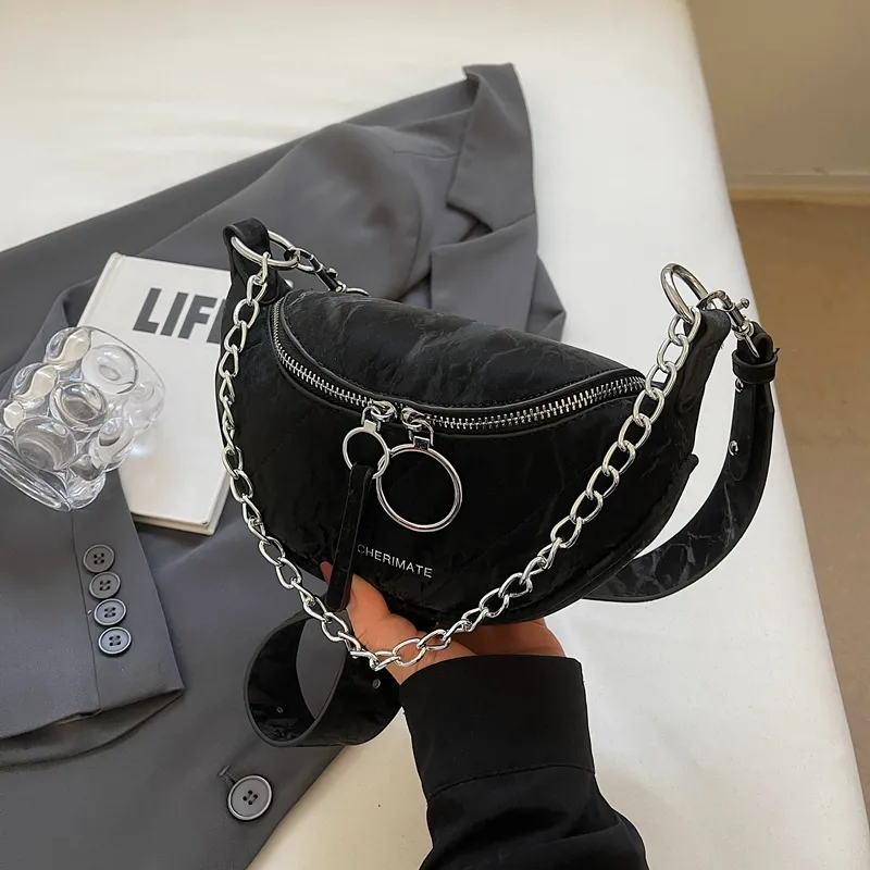 Chain Strap Crossbody Bag 2025 Fashion Waist Pack for Women - 5