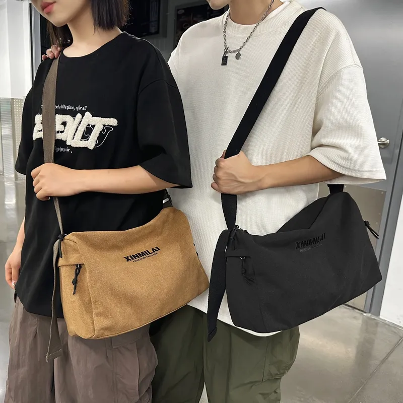 Large Vintage Canvas Messenger Bag for Men, Casual Crossbody Daypack - 3