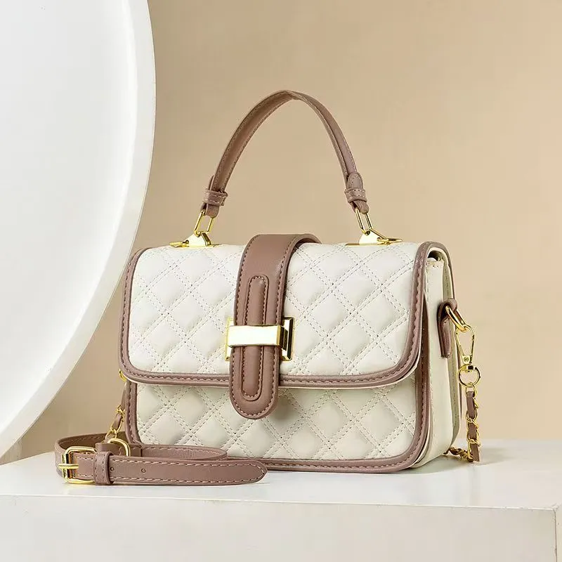 Luxury Quilted Crossbody Bag 2025 New Women's Small Square Shoulder Bag - 1