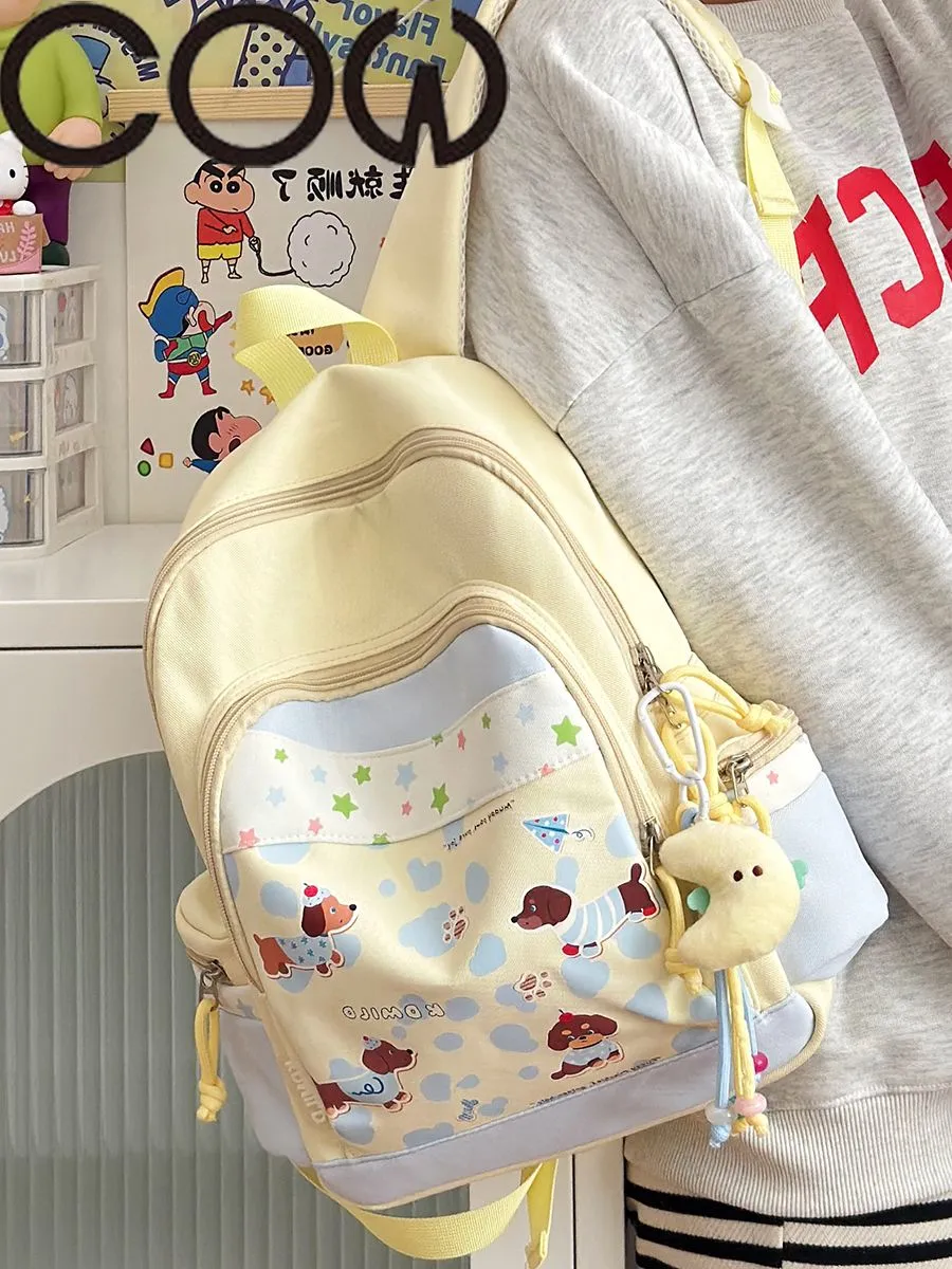 Cute Korean School Backpack for Girls - Stylish Nylon Rucksack for College - 2