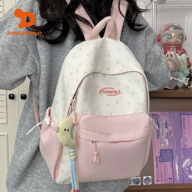 Cute Korean Backpack for Girls Large Capacity Lightweight School Bag - 3