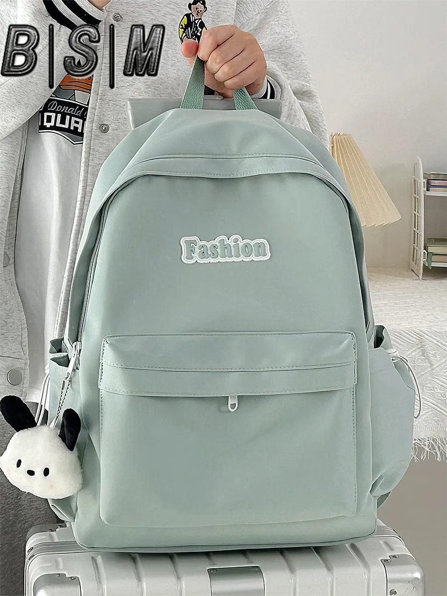 Stylish College Backpack for Women, Minimalist Nylon Rucksack, Ins Aesthetic - 3