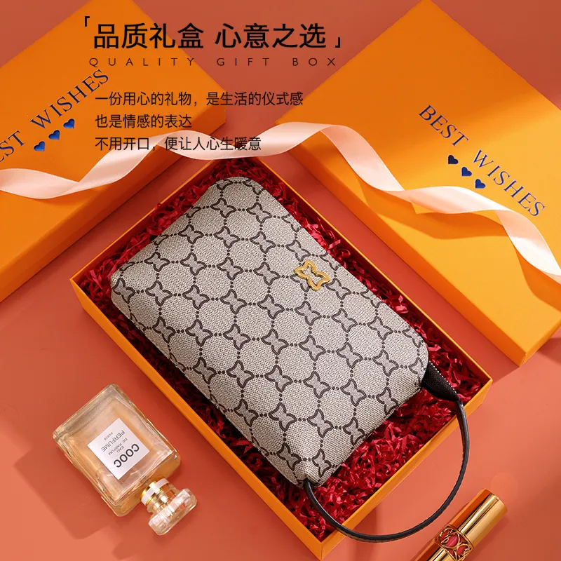 Vintage Monogram Handbag 2025 Large Capacity Women's Clutch Phone Wallet - 5